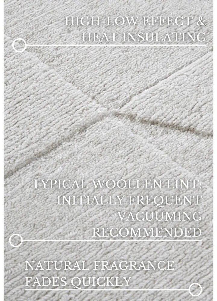 Krémovobiely ručne tkaný vlnený behúň 80x250 cm Ursule – Villeroy&Boch