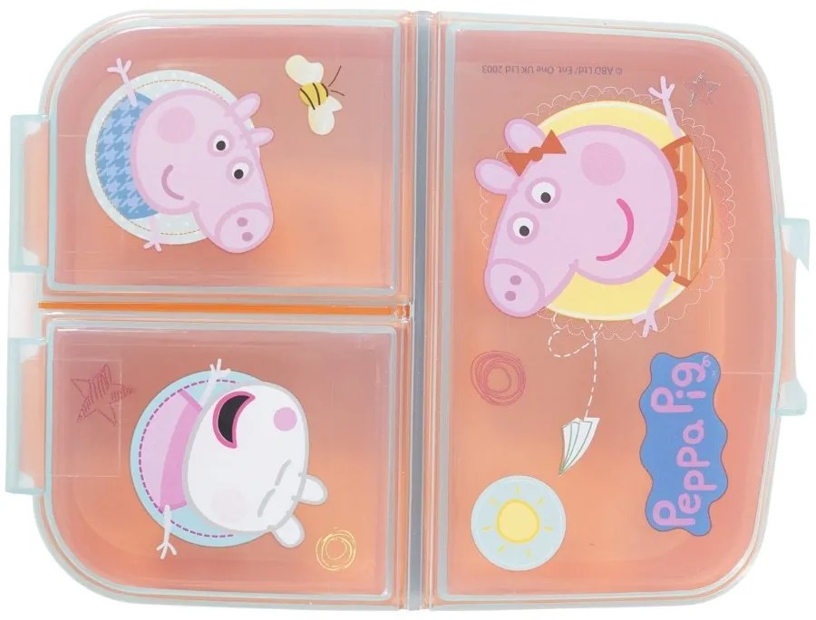 Multibox na desiatu Prasiatko Peppa s 3 priehradkami