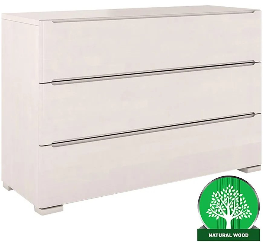 Komoda drevená buk 3s Skandica Sparta biela
