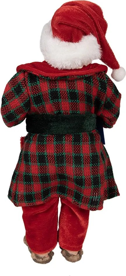 Vianočné dekorácie Santa v župane s papučkami - 16*8*28 cm