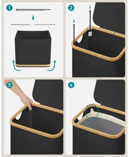 Kôš na bielizeň TATE čierny