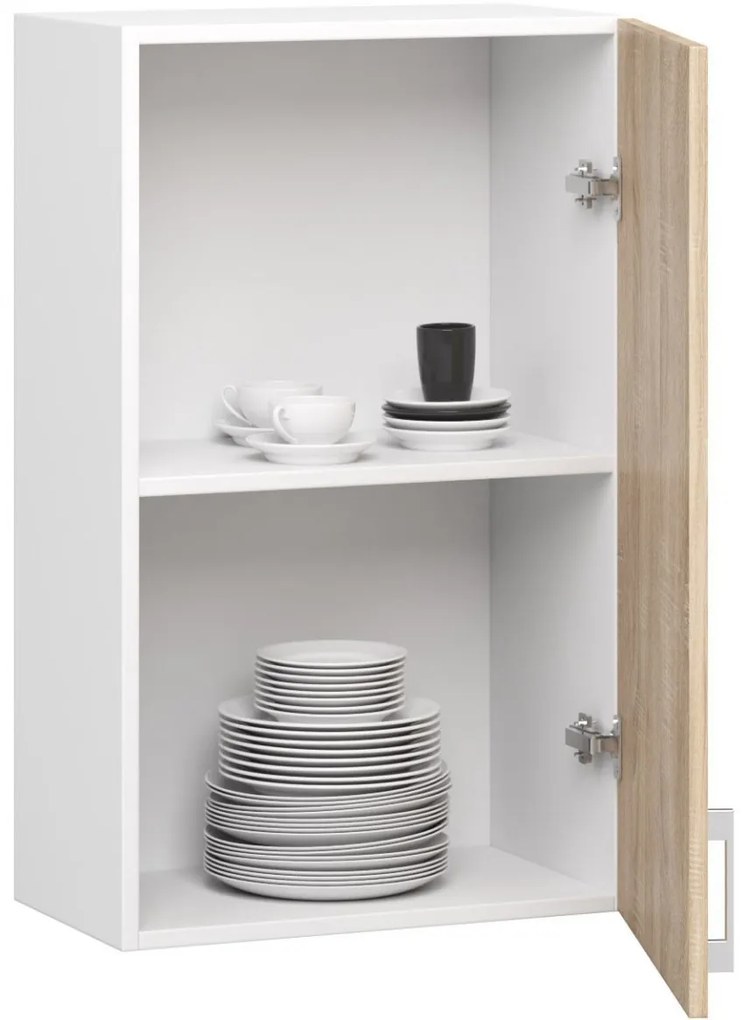 Kuchynská závesná skrinka Š 50cm D1 H720 Artus biela/sonoma