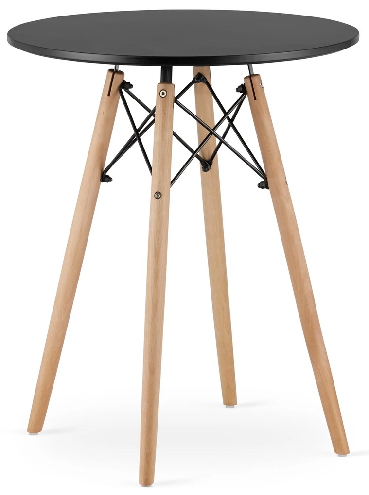 Dekorstudio Okrúhly jedálenský stôl TODI 60cm - čierny