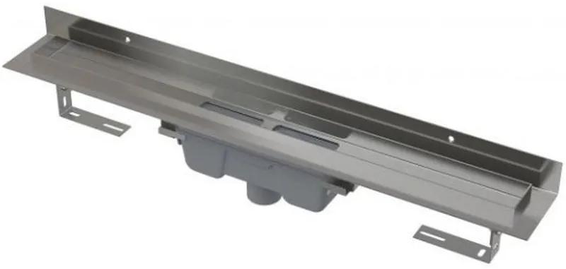 ALCAPLAST Wall Podlahový žľab s okrajom pre plný rošt 650mm, APZ1016-650