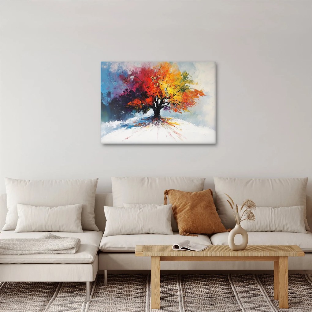 Obraz - Pestrofarebný strom (70x50 cm)
