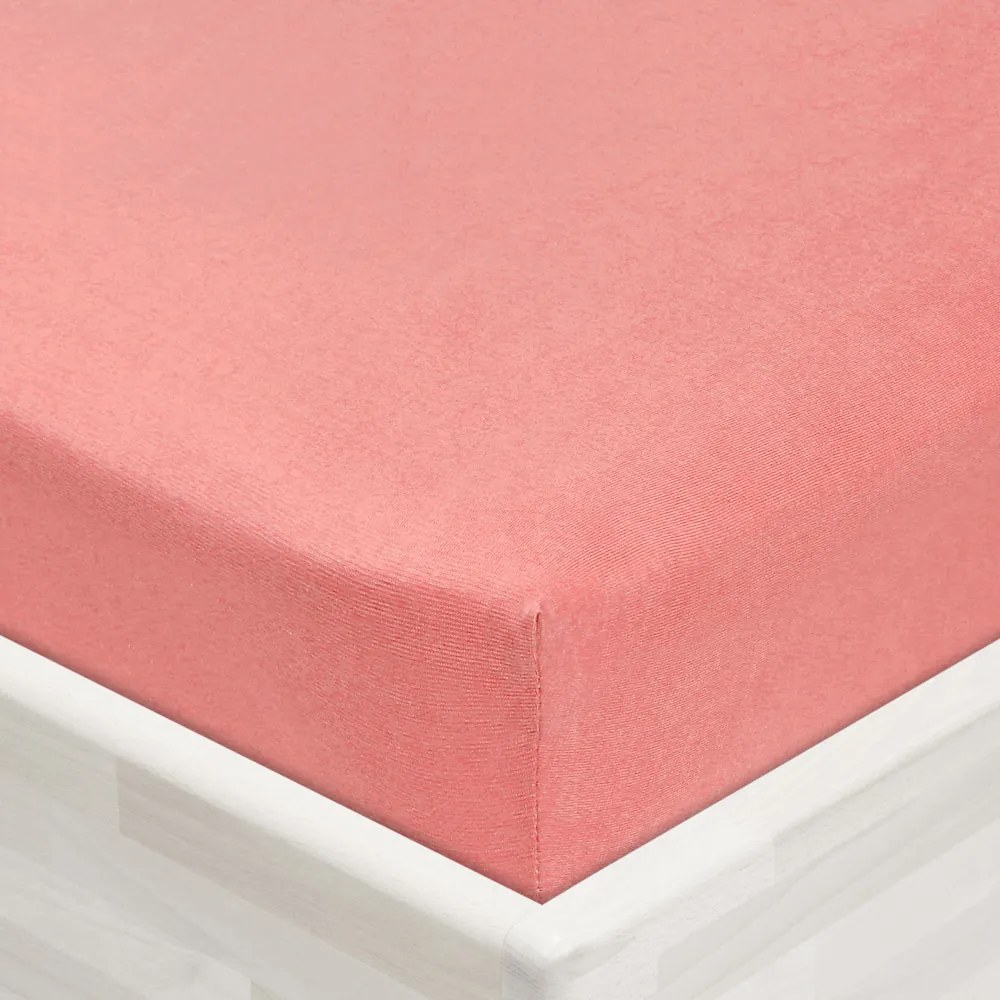 Detské jersey napínacie prestieradlo do postieľky JR-001 Koralové 70 x 140 x 10 cm - do postieľky