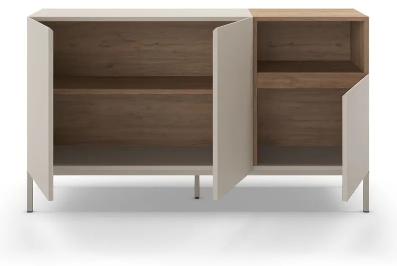 Krémová komoda 140x80 cm Cailin – Marckeric