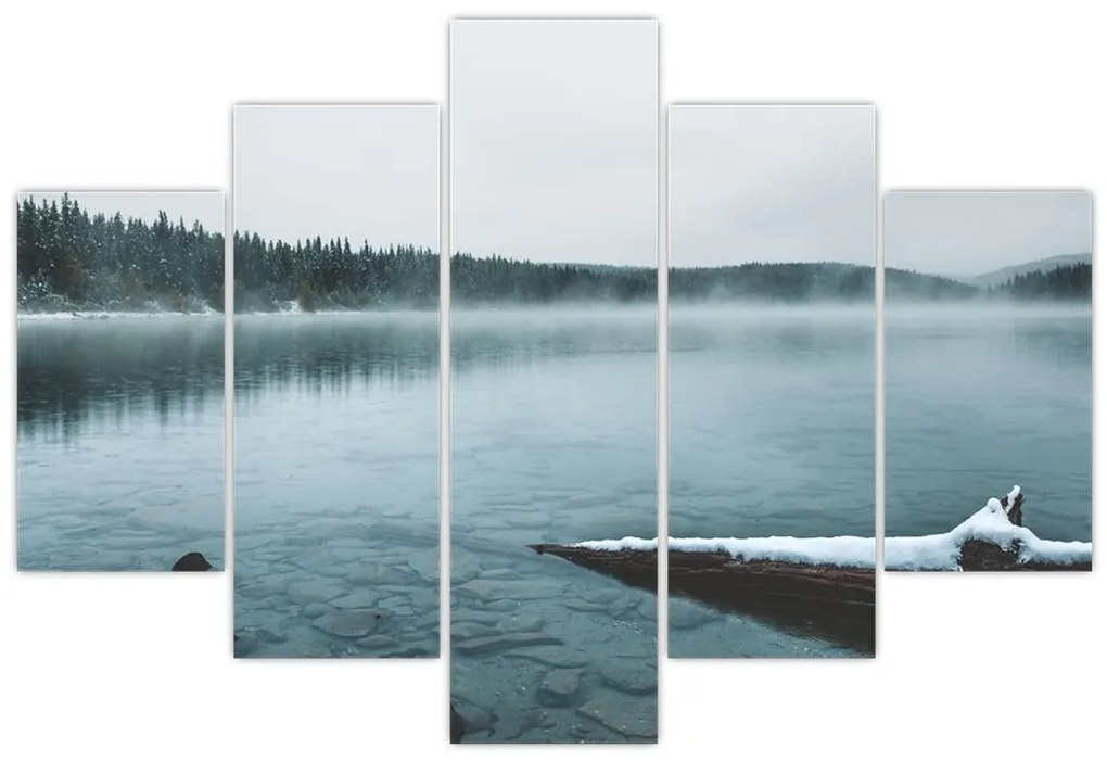 Obraz - ľadové severské jazero (150x105 cm)