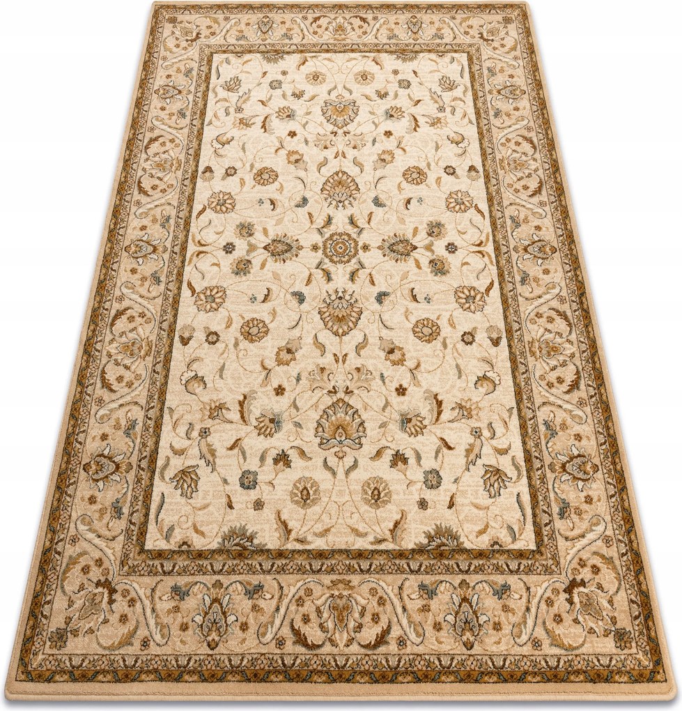 Koberec Omega 235x350 Aries perla Vlna Do Obývačky Rámček Kvety #OM244