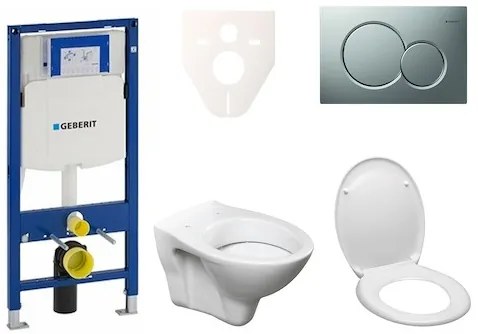 Cenovo zvýhodnený závesný WC set Geberit do ľahkých stien / predstenová montáž + WC Ceramia S-Line Pro 111.300.00.5ND3