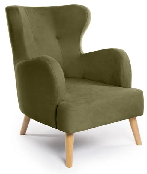 Zelené kreslo ušiak Noemye – Bonami Selection