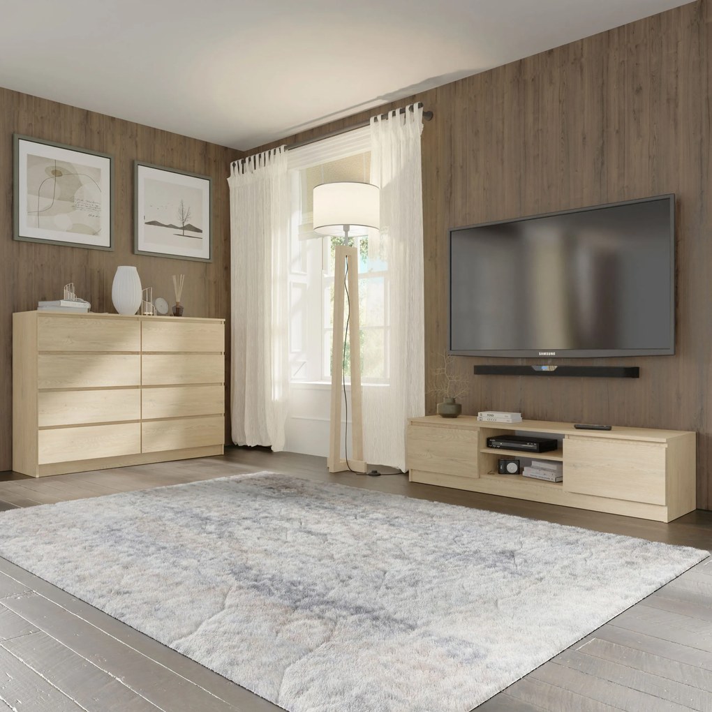 Komoda Maya S8 (dub cremona). Akcia -19%. Vlastná spoľahlivá doprava až k Vám domov. 1124947