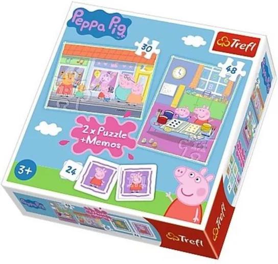 TREFL Puzzle Peppa Pig a pexeso Peppa karton 27x20 cm