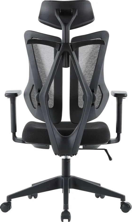Herná ergonomická stolička ERACER H3246 — sieť / látka, sivá / čierna