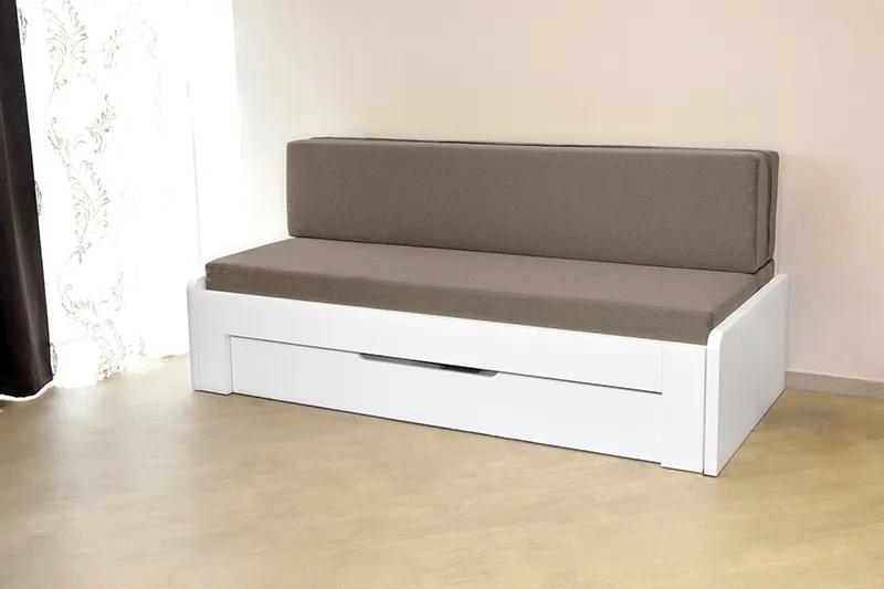 Ahorn DUOVITA 80 x 200 lamela - rozkladacia posteľ a sedačka 80 x 200 cm bez podrúčok - dub svetlý / hnedý / agát, lamino