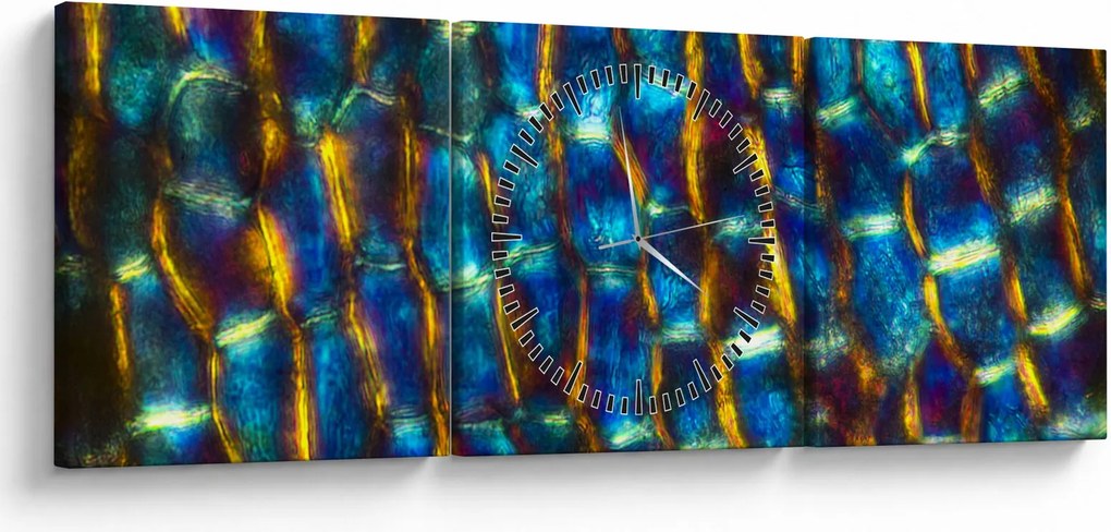 Obraz - Bunková stena (s hodinami) (90x30 cm)