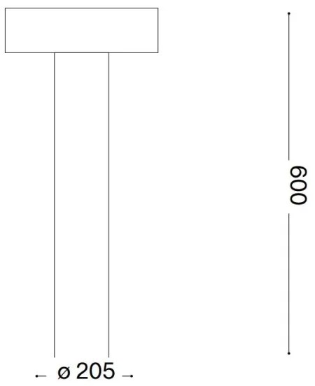 Ideal Lux - Vonkajšia lampa 4xG9/15W/230V 60 cm IP44 antracit