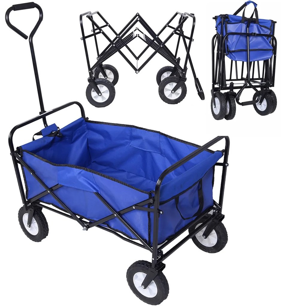 Skladací vozík modrý