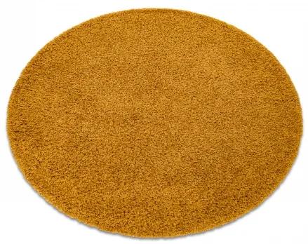 Okrúhly koberec SOFFI shaggy 5cm zlatá Veľkosť: 120 cm - kruh