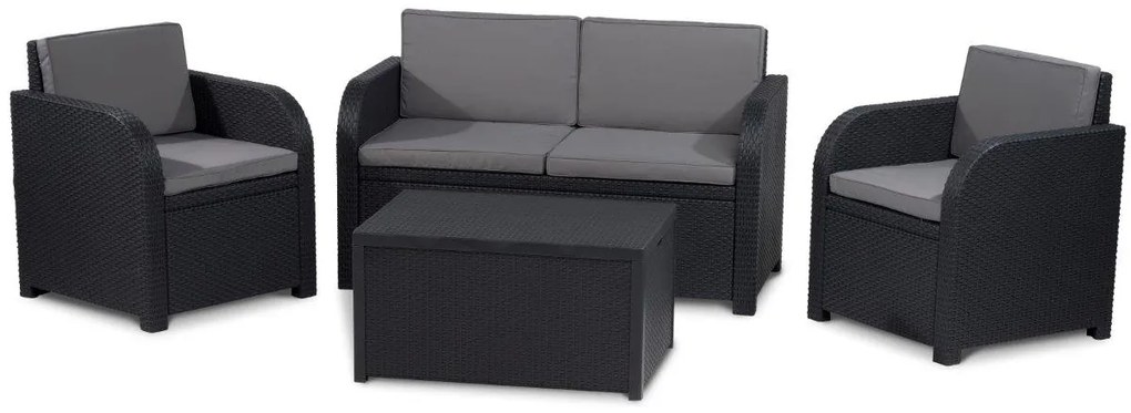 Keter Modena set s úložným stolom hnedá / taupe 227855