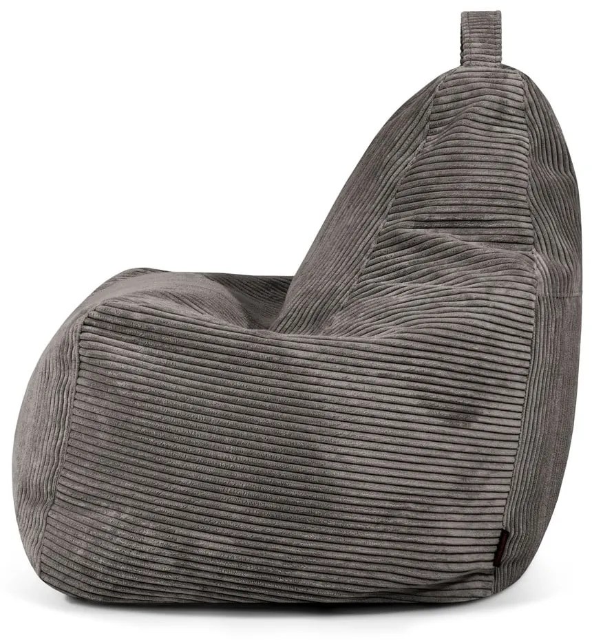 Čierny menčestrový sedací vak Play Amuse – SLOWDOWN