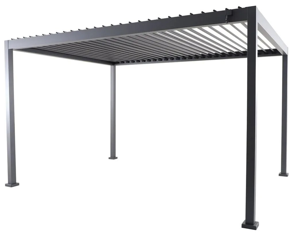 Sunfun Milos Pergola s nastaviteľnou strechou XL, pôdorysný rozmer: 4 × 3 m, výška: 2,36 m, antracit