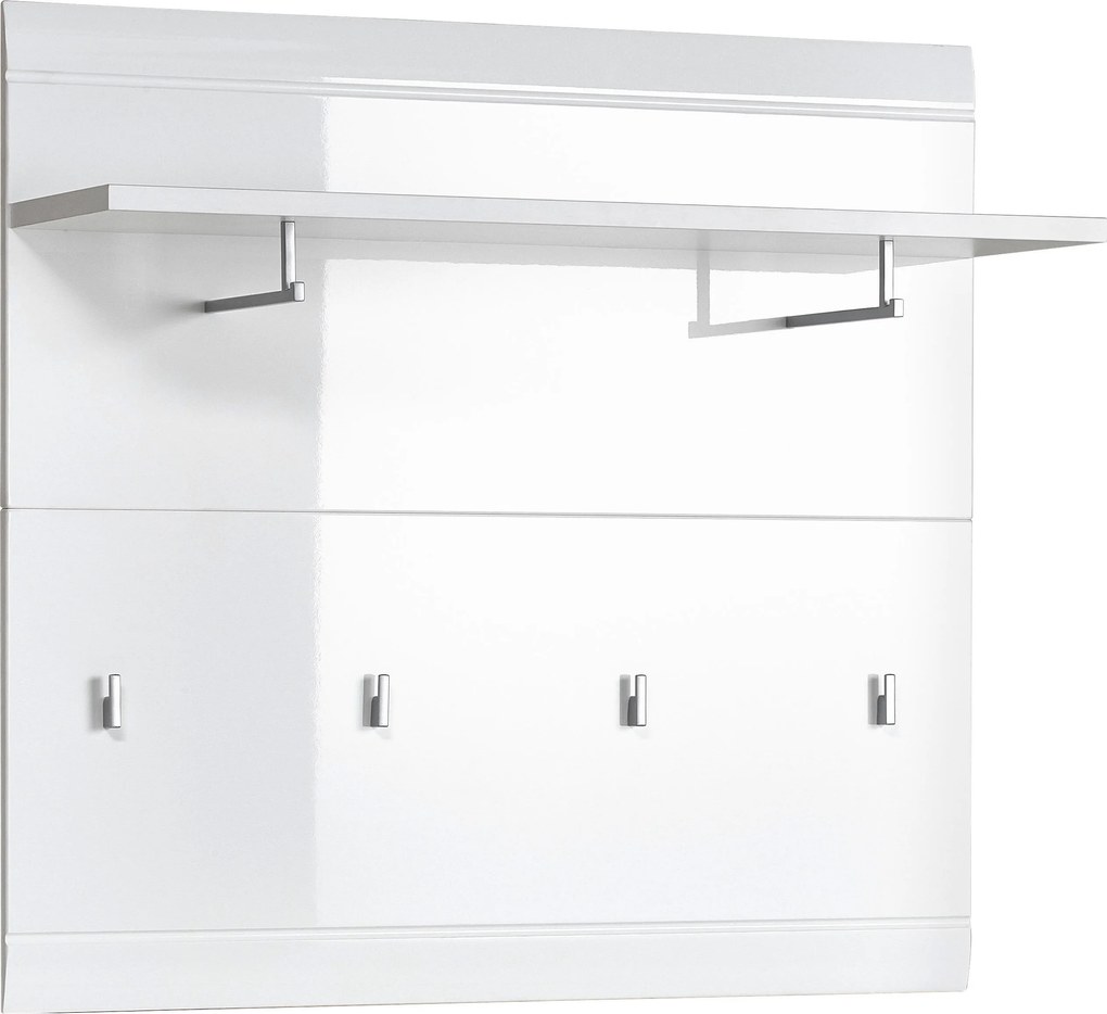 XXXLutz VEŠIAKOVÝ PANEL, biela, 95,9/90/30 cm Xora - Vešiakové steny - 001258009705