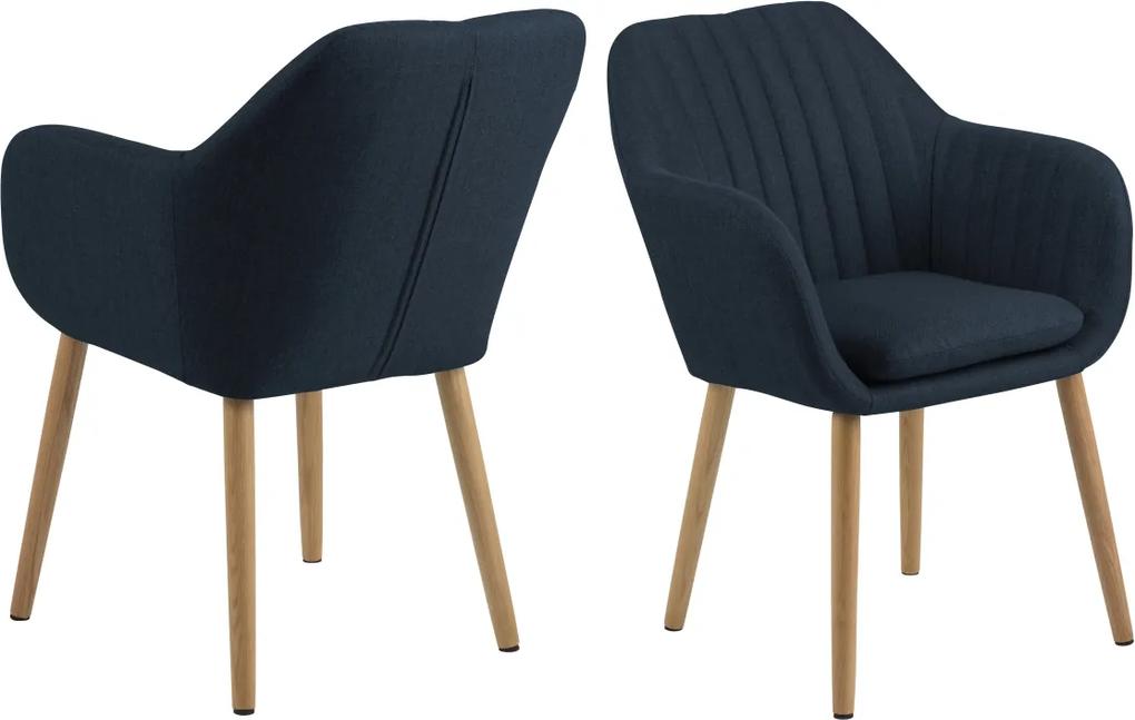 Dizajnová stolička Nashira, tmavo modrá 2