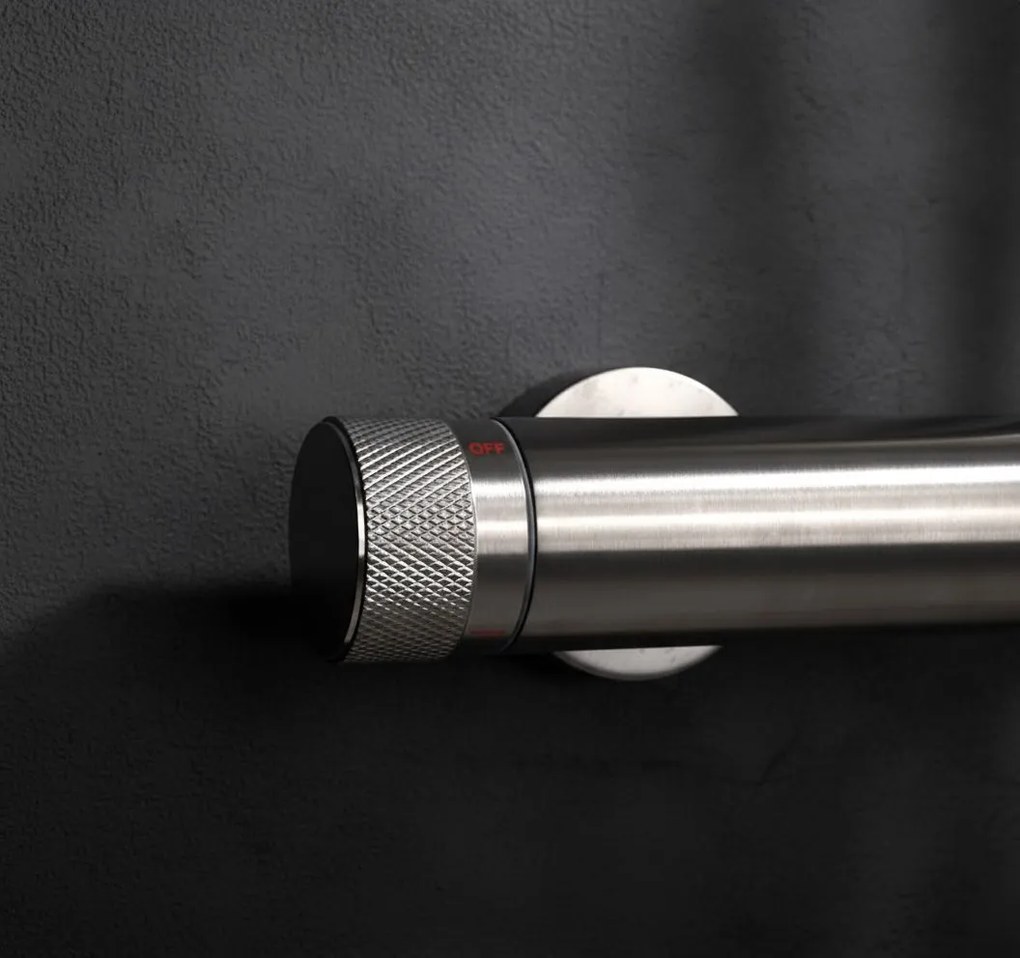 Rea Foss, sprchový set s ručnou a hlavovou sprchou, brúsená oceľ, REA-P5646