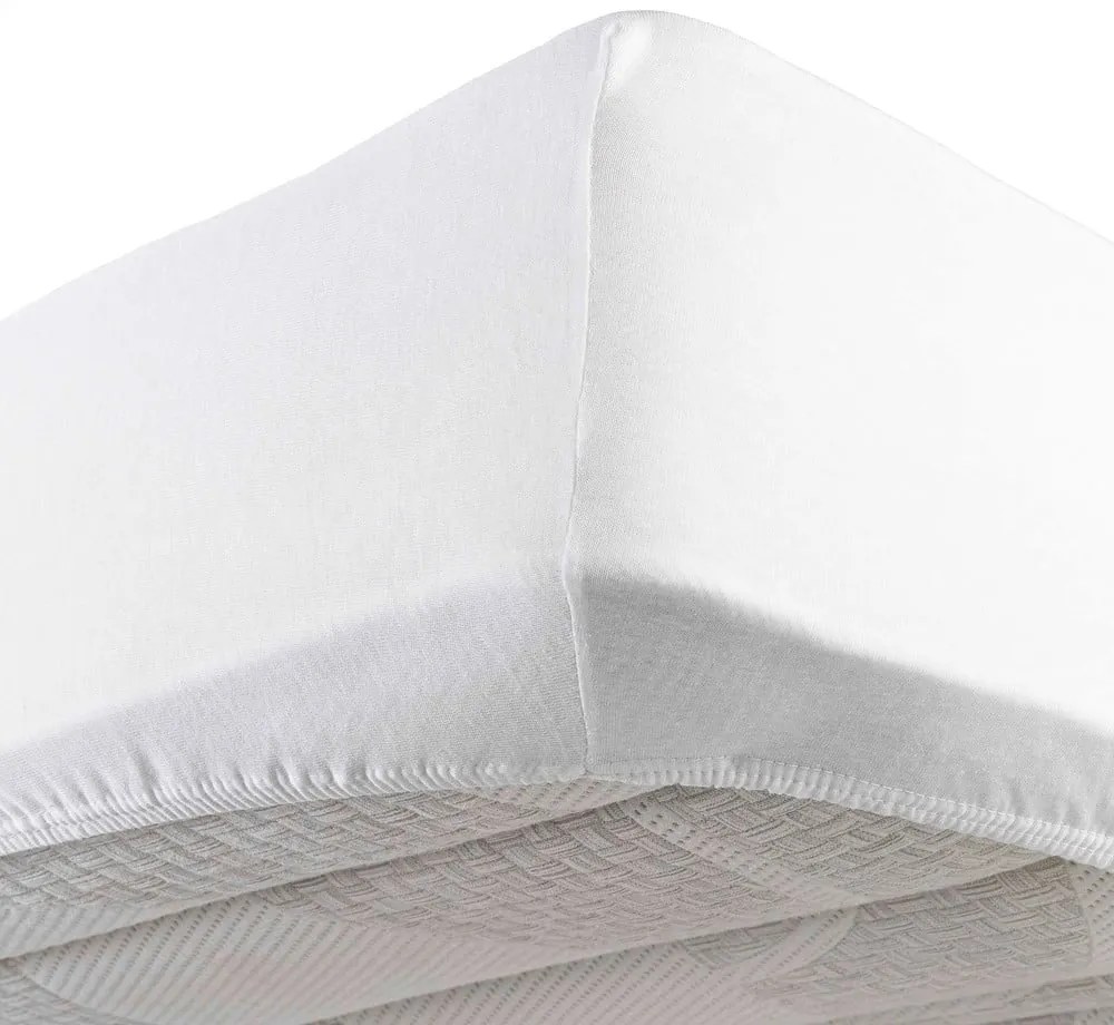 Biela napínacia plachta jersey 140x190 cm Jersy – douceur d'intérieur