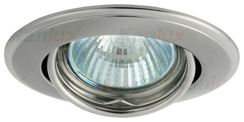 KANLUX Podhľadové bodové flexibilné stropné osvetlenie DURON, 1xGX5,3, 50W, 9cm, okrúhle, strieborné