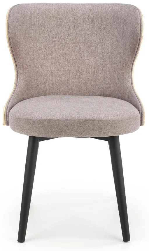 Jedálenská stolička K452 - sivá / dub prírodný / čierna