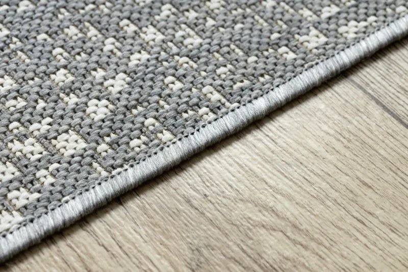 Koberec FLAT SISAL 48832637 Kruhy, bodky sivo /  krémový