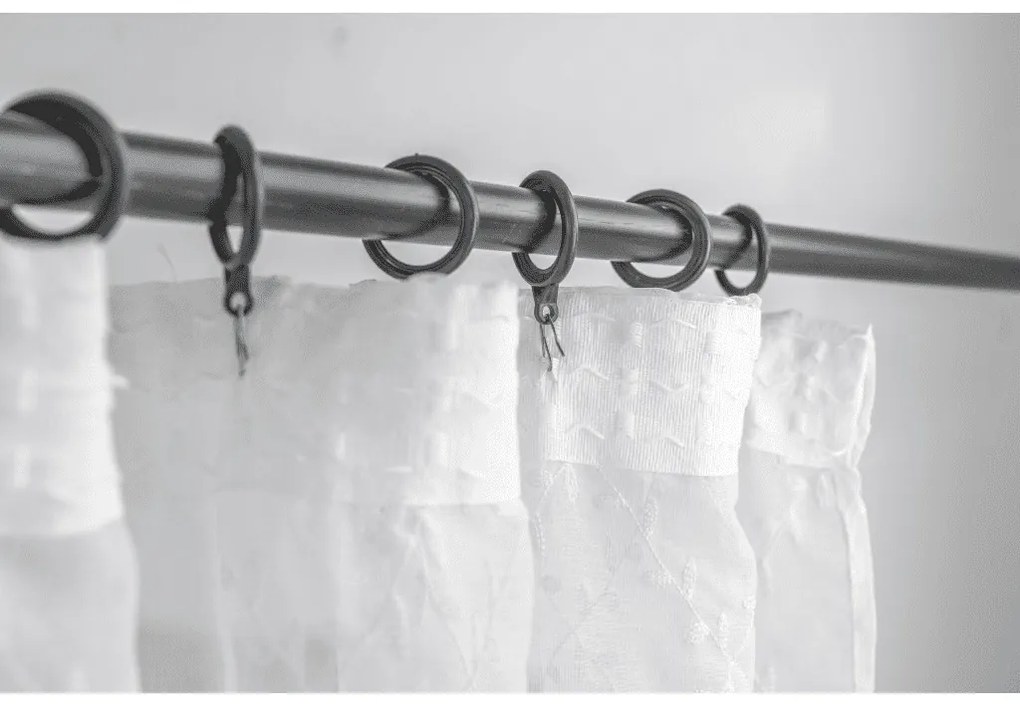 Biely záves VINTORA so vzorom lístkov 140x250 cm Zavesenie: Riasiaca páska