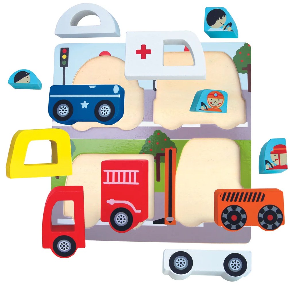 Bino 3D Puzzle - záchranné vozidlá