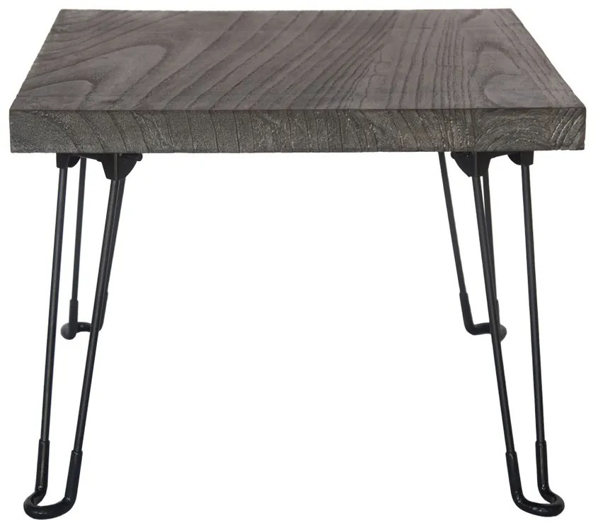 Odkladací stolík Paulownia sivé drevo, 45 x 45 cm