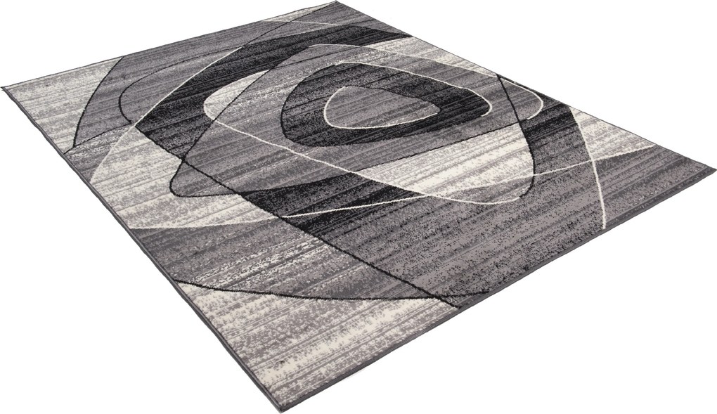 TA Koberec K858A DARK GRAY CHEAP PP CRM Sivý Obdĺžnikový Rozmer: 120x170 cm