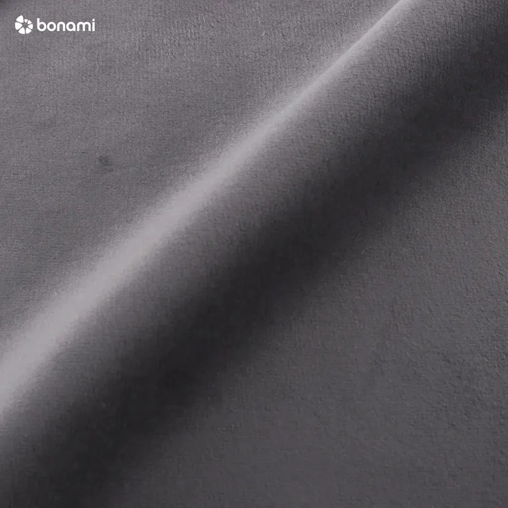 Tmavosivá čalúnená dvojlôžková posteľ s roštom 160x200 cm Akela – Makamii