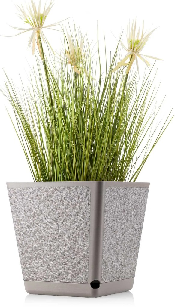 PLASTOVÝ KVETINÁČ PILEA TX 24X24 CM SIVÁ