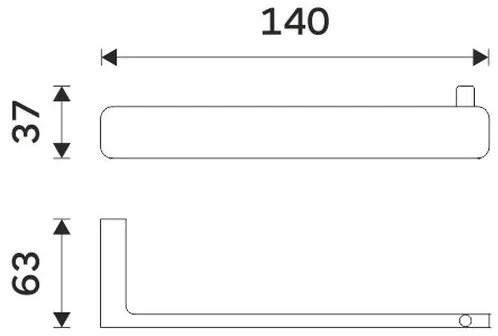 NIMCO MAC 29055-90 - Držiak toaletného papiera MAYA matná čierna