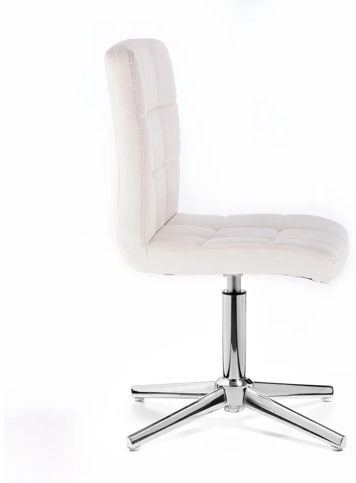 LuxuryForm DESIGN Stolička TOLEDO na striebornom kríži - biela