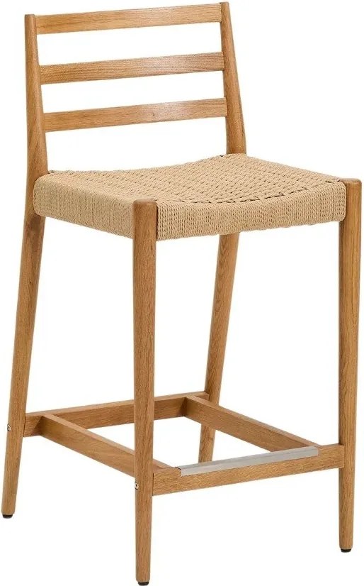 Barová stolička z dubového dreva v prírodnej farbe (výška sedadla 65 cm) Analy – Kave Home