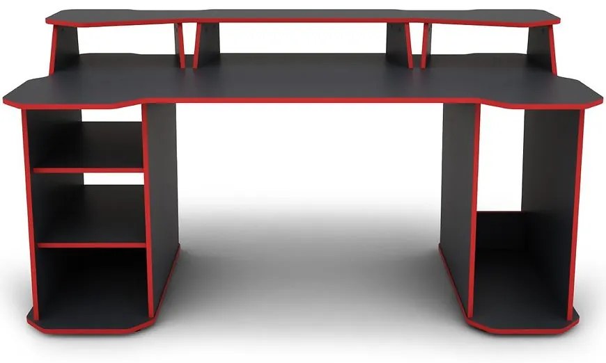 Písací stôl Matrix 4 grafit/červená