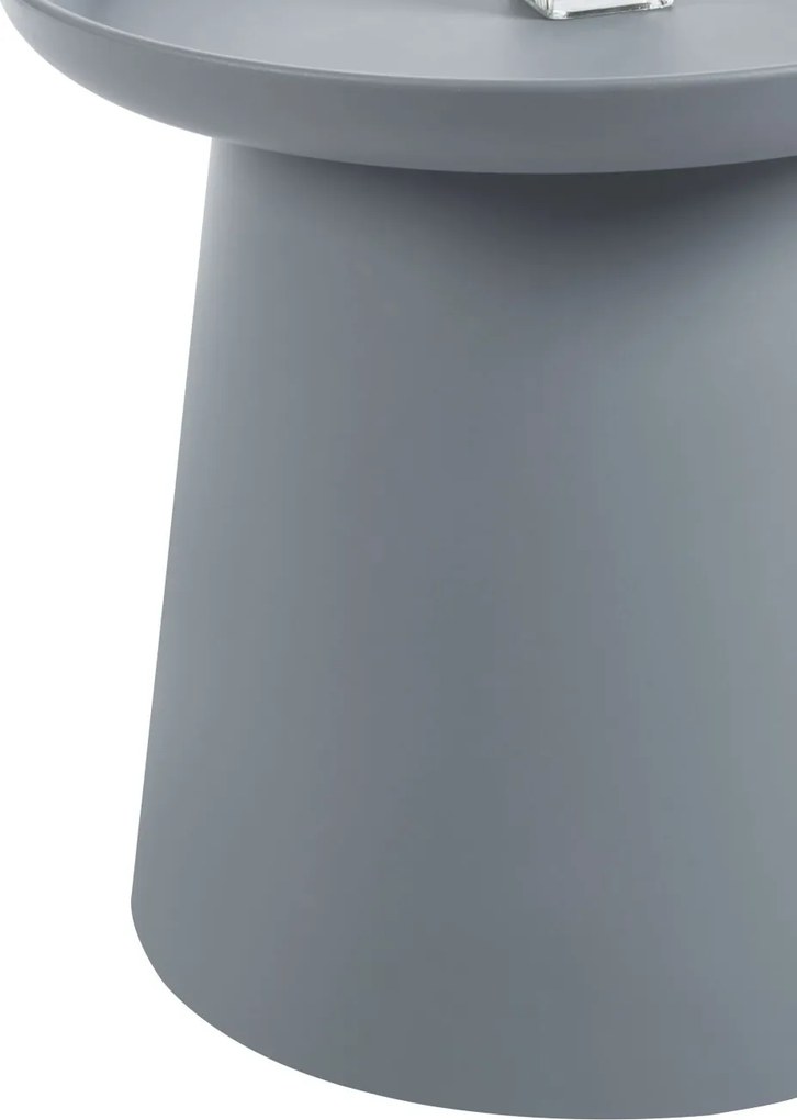 Dekorstudio Okrúhly plastový kávový stolík 50cm - sivý