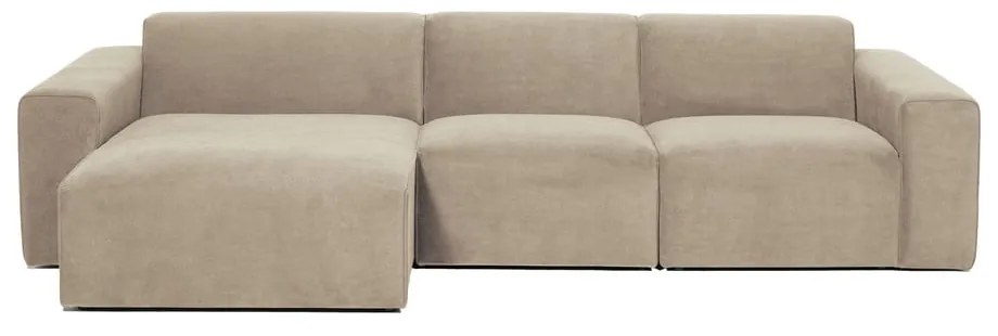 Béžová menčestrová rohová pohovka (ľavý roh) Sting – Scandic