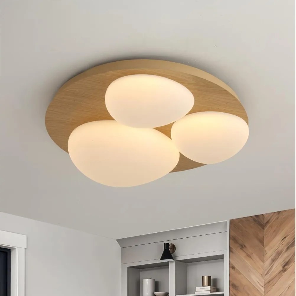 Brilagi - LED stropné svietidlo VISBY WOOD LED/36W/230V priemer 50 cm hnedé