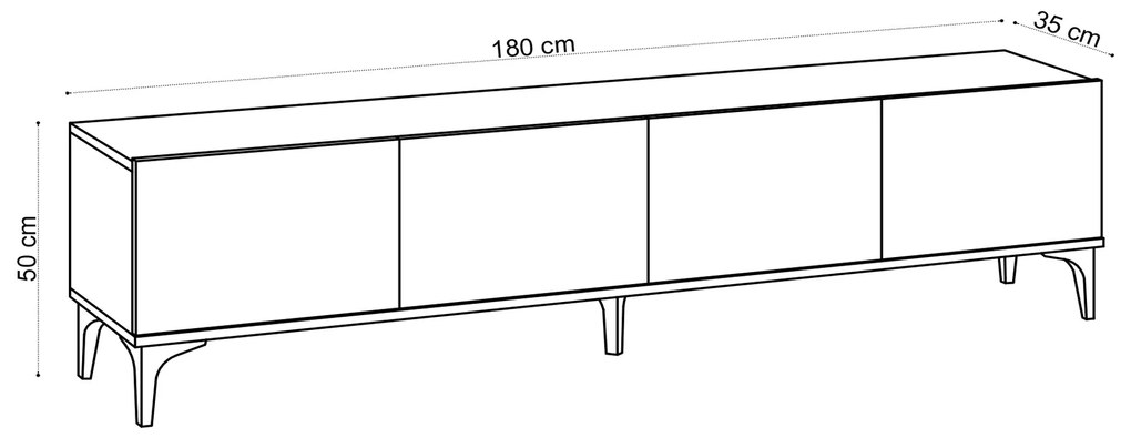 TV stolík/skrinka Aliex 6 (dub zafírový). Akcia -15%. Vlastná spoľahlivá doprava až k Vám domov. 1067152
