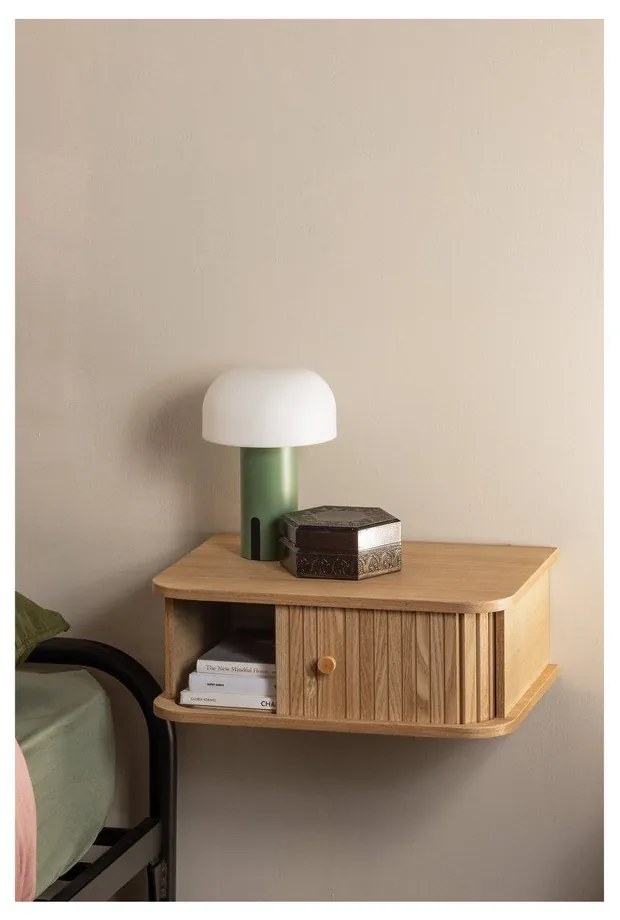 Závesný nočný stolík v dekore borovice v prírodnej farbe Jena – WOOOD