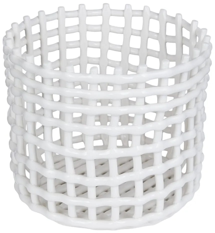 CRAFT Keramický košík 24 cm – biela