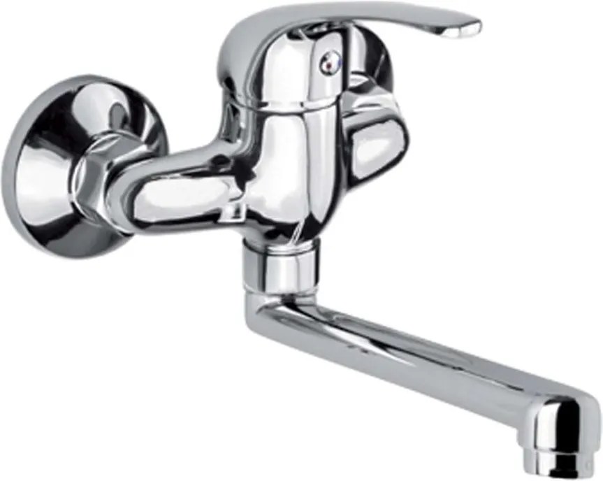 Mereo, Mereo Drezová nástenná batéria, Lila, 100 mm, s ramienkom plochým rovným 300 mm, chróm, MER-CBEE302A06